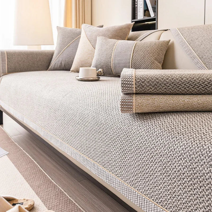Universal sofa cover with non-slip back to protect the sofa