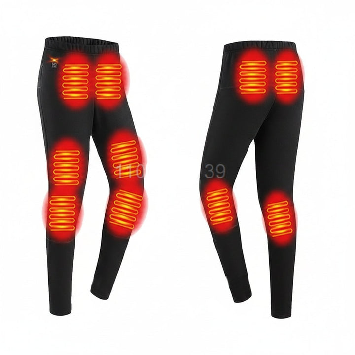 USB-heated thermal underwear with heat zones