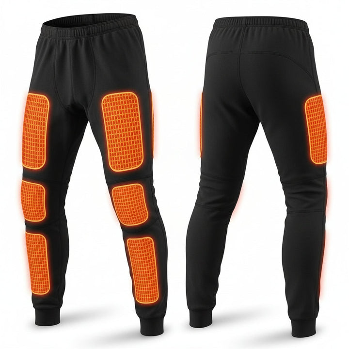 USB-heated thermal underwear with heat zones