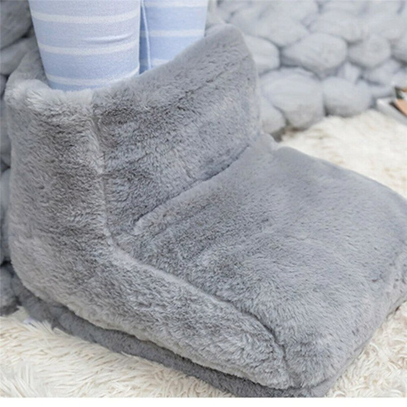 Soft plush foot warmer with USB heating