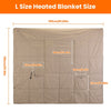 USB Wearable Heated Blanket with Zipper Armholes Dual Controls and 6 Heating Zones