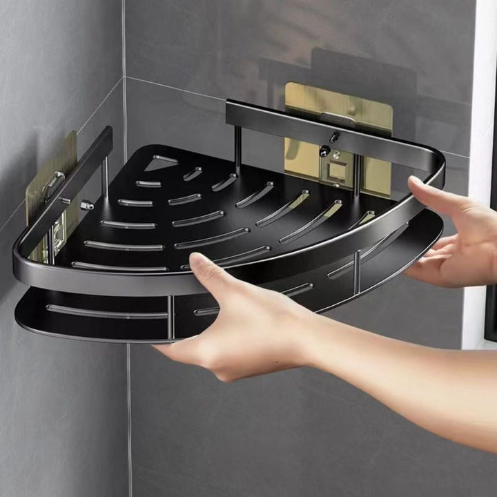 Aluminium Wall-Mounted Corner Shelf for Bathrooms - Cornerix