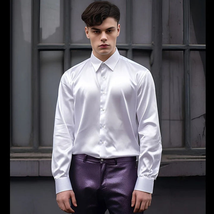 Men's Shiny Business-Style Shirt