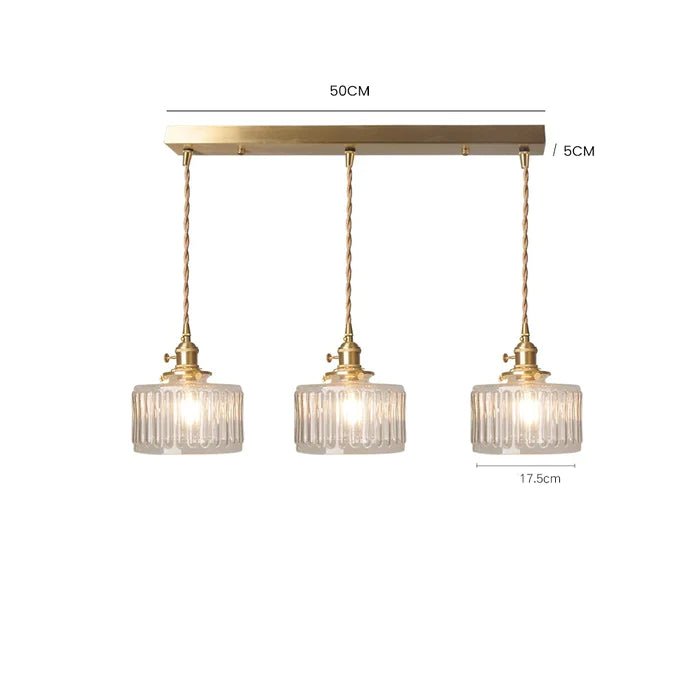 Ottilia Elegantie Pendant Lamp - Chic Adjustable Vintage Glass