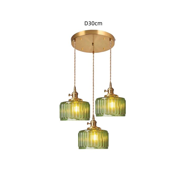 Ottilia Elegantie Pendant Lamp - Chic Adjustable Vintage Glass