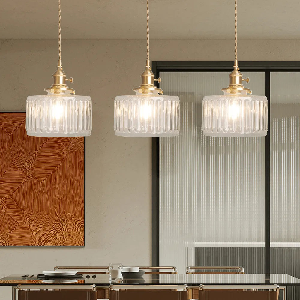Ottilia Elegantie Pendant Lamp - Chic Adjustable Vintage Glass