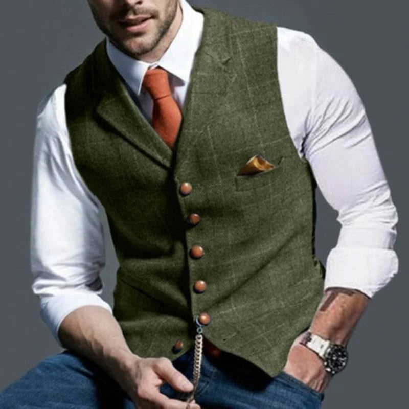 Men’s Checked Waistcoat – Elegant with Versatile Appeal