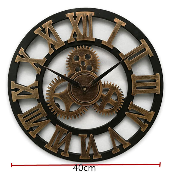 Aurex Industrial-Style Timeless Wall Clock, an Eye-Catcher for Living Room, Office and Bar