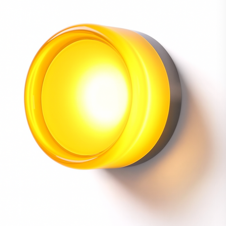 Round LED Wall Sconce with Acrylic Diffuser Flush Mount Bedroom Light