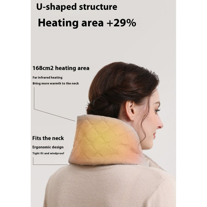 Women's Heated Quilted Neck Scarf Warmer with Three Temperature Settings