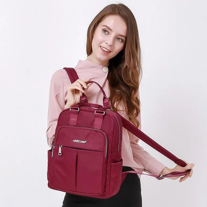 Women's Travel Backpack Purse with USB Charging Port and Nylon Exterior