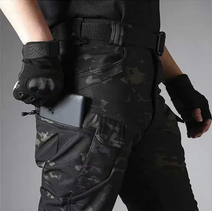 Waterproof Windproof Fleece-Lined Outdoor Jacket and Trousers Set